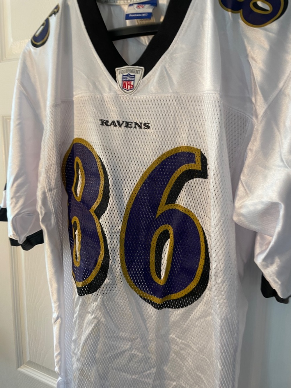 Reebok White NFL Players Mesh Jersey with Blue Trim